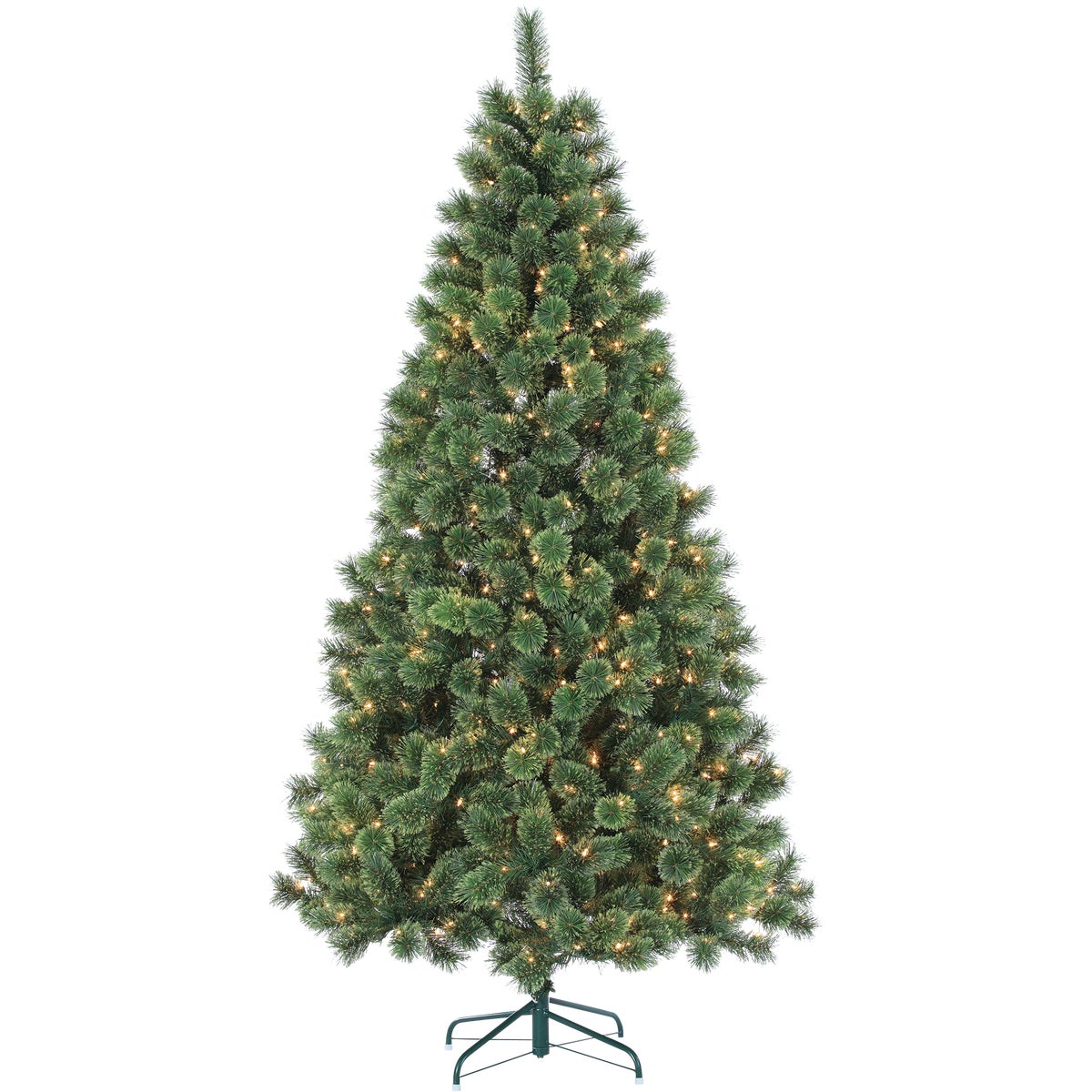 Gerson 7 Ft. Cashmere Pine 550-Bulb Clear Incandescent Prelit Artificial Christmas Tree