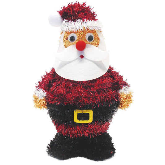 Youngcraft 11 In. Tinsel Tabletop Santa Holiday Decoration