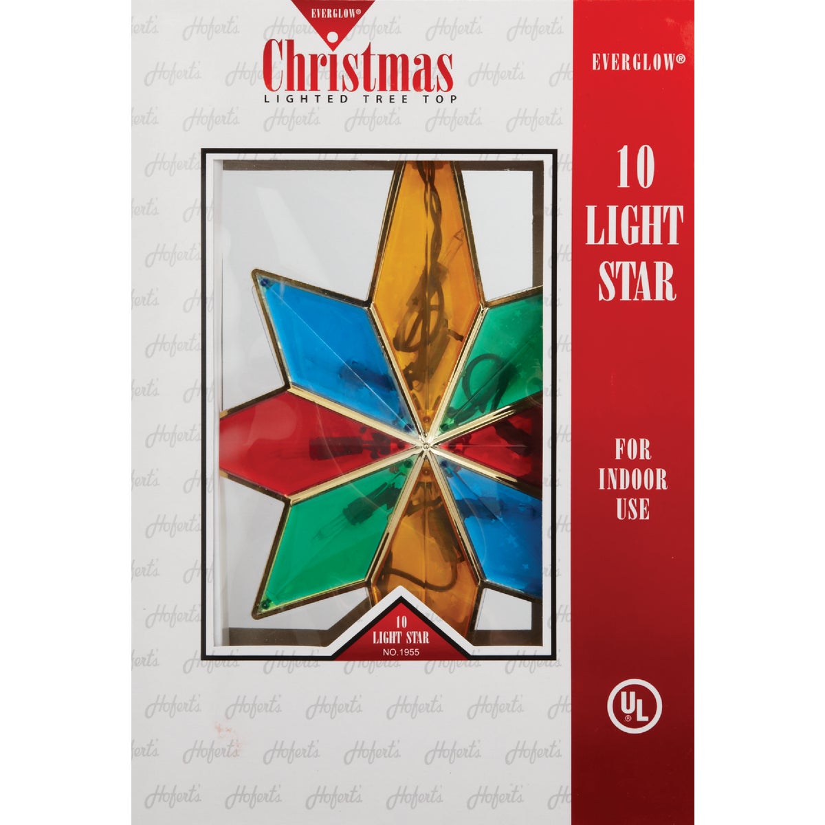 J Hofert Everglow Multi-Color 12 In. Bethlehem Star Christmas Tree Topper