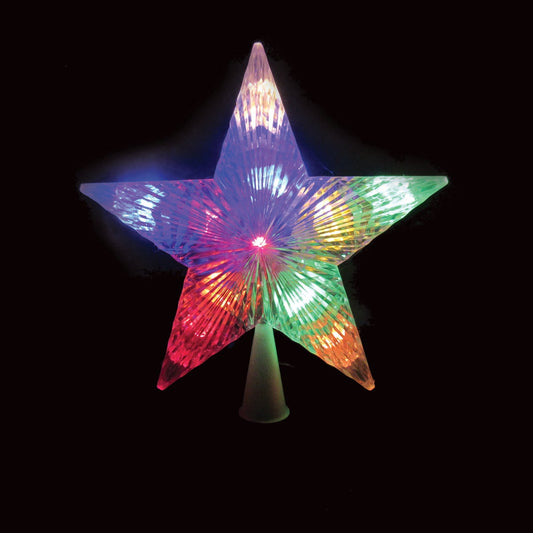 J Hofert Dual Color 9 In. Star LED Christmas Tree Topper