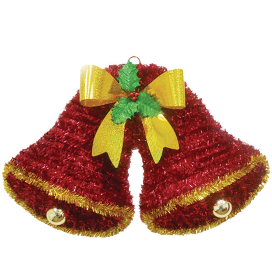 Youngcraft 20 In. Tinsel Double Bell Holiday Decoration