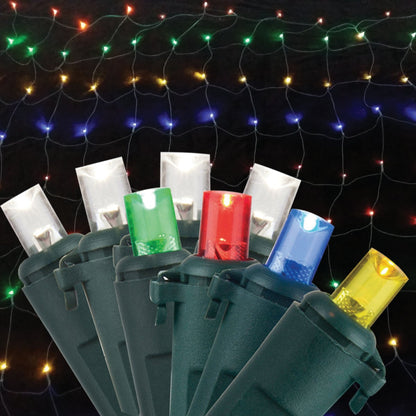 J Hofert 200-Bulb M5 Dual Color LED 5 Ft. x 8 Ft. Net Light Set