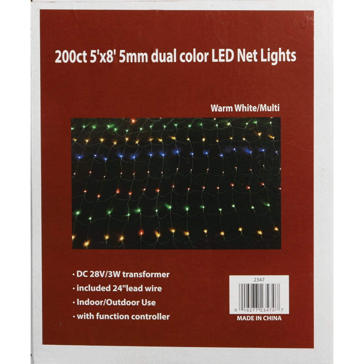 J Hofert 200-Bulb M5 Dual Color LED 5 Ft. x 8 Ft. Net Light Set