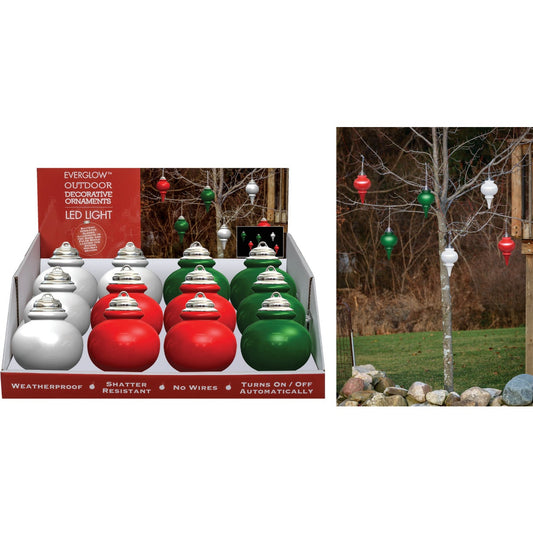 Xodus 9 In. Shatter Resistant LED Outdoor Finial Christmas Ornament