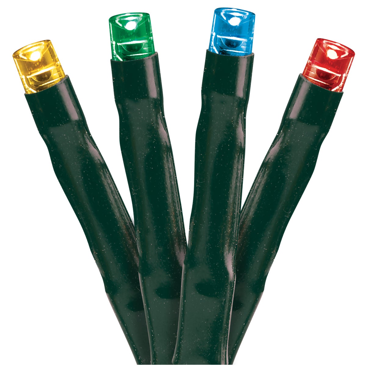 Lumineo Multi 500-Bulb LED Compact Light Set with Dark Green Wire
