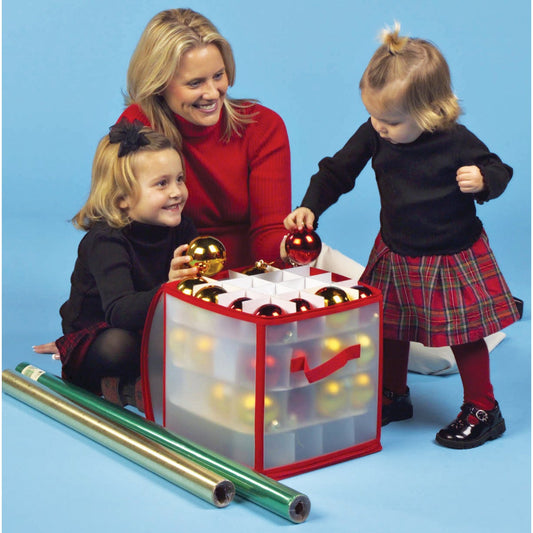 Dyno 12 In. W. x 12 In. H. x 12 In. L. Polypropylene Zip-Up Christmas Ornament Storage Cube