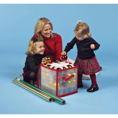 Dyno 12 In. W. x 12 In. H. x 12 In. L. Polypropylene Zip-Up Christmas Ornament Storage Cube
