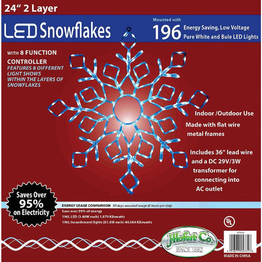 J Hofert 24 In. LED Lighted Snowflake