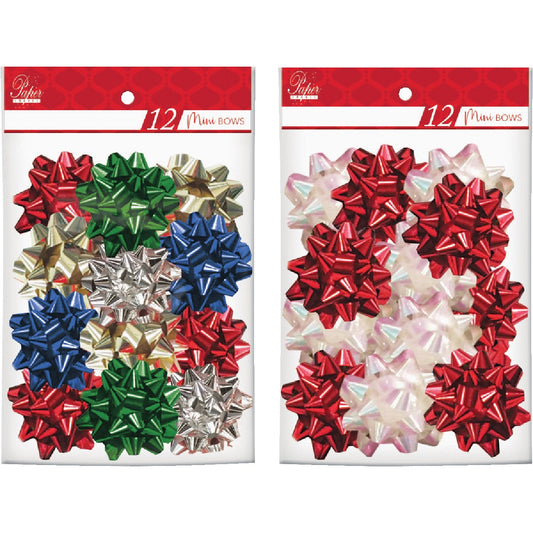 Paper Images Mini Metallic Gift Bow (12-Pack)