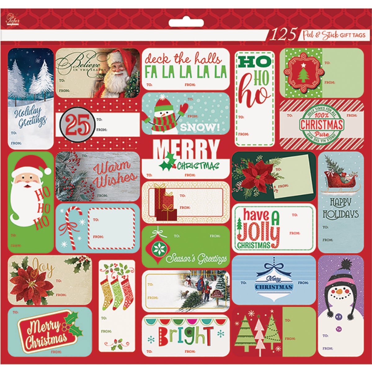 Paper Images Christmas Gift Tags (125-Pack)