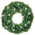 Gerson 24 In. 50-Bulb Clear Incandescent Canadian Pine Prelit Wreath