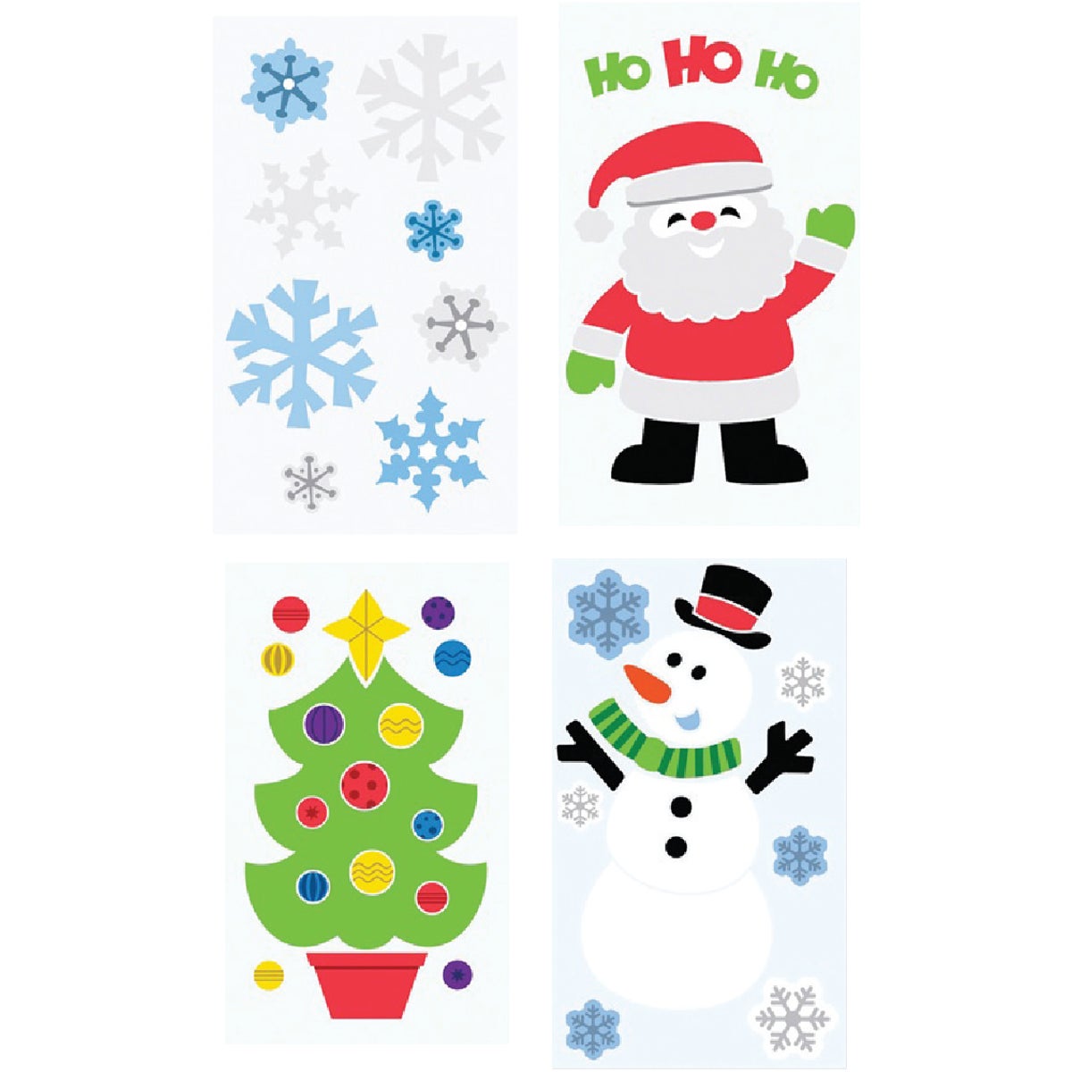 Berwick Offray 6 In. W. x 12 In. L. Gel Christmas Window Cling