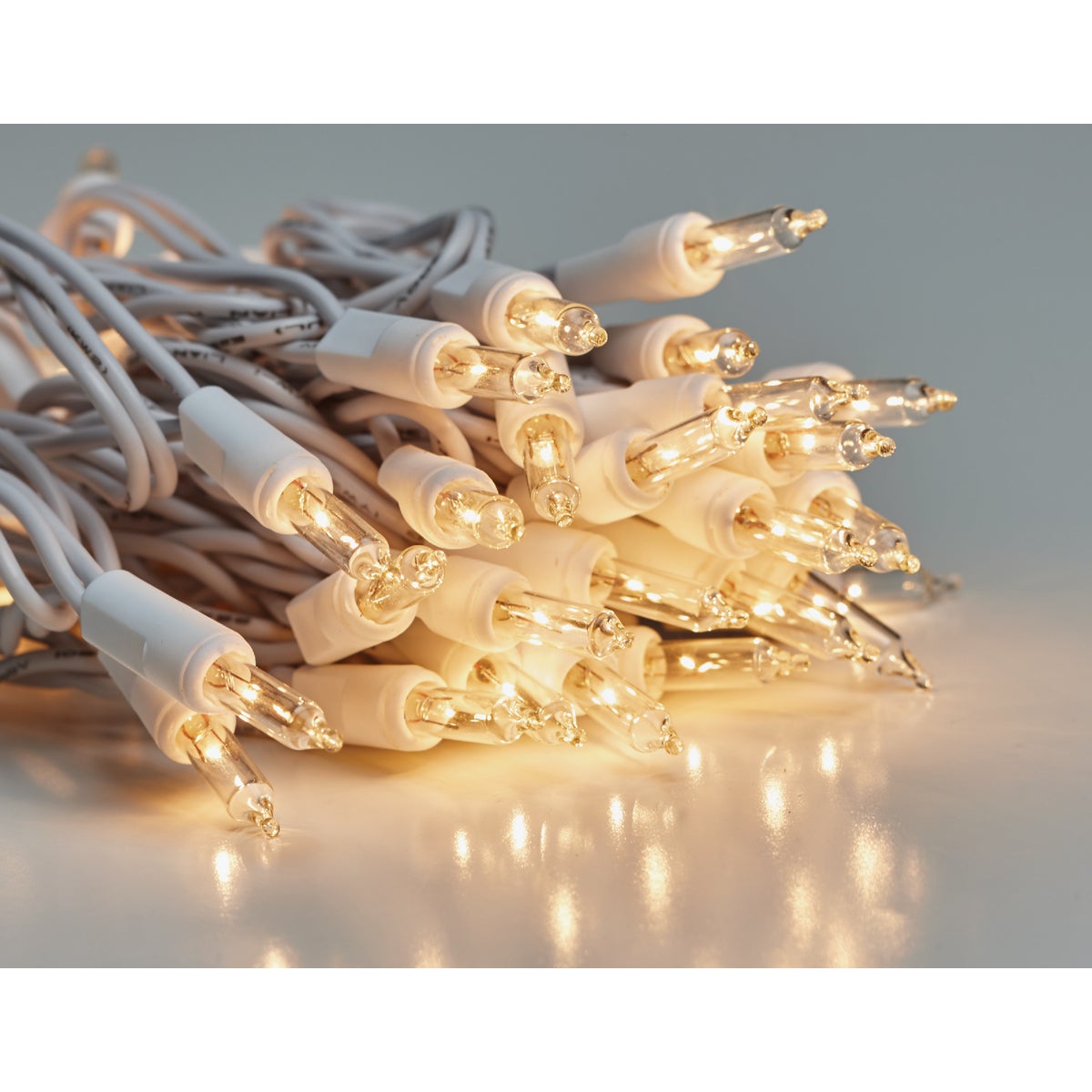 J Hofert Clear 50-Bulb Mini Incandescent Light Set with White Wire