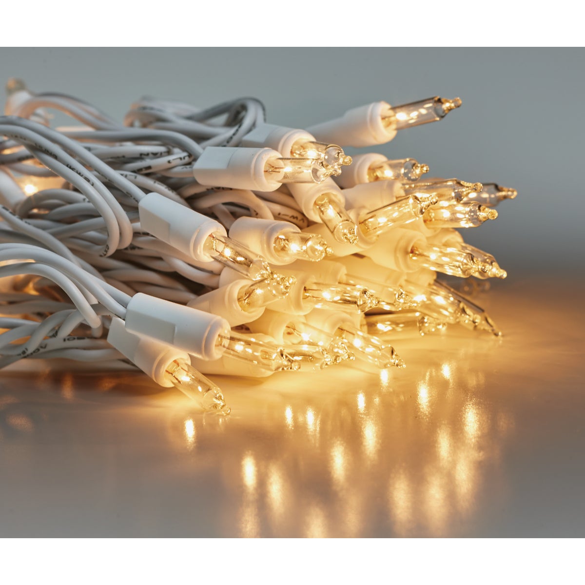 J Hofert Clear 50-Bulb Mini Incandescent Light Set with White Wire