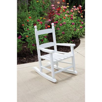 Knollwood White Wood Child Rocking Chair