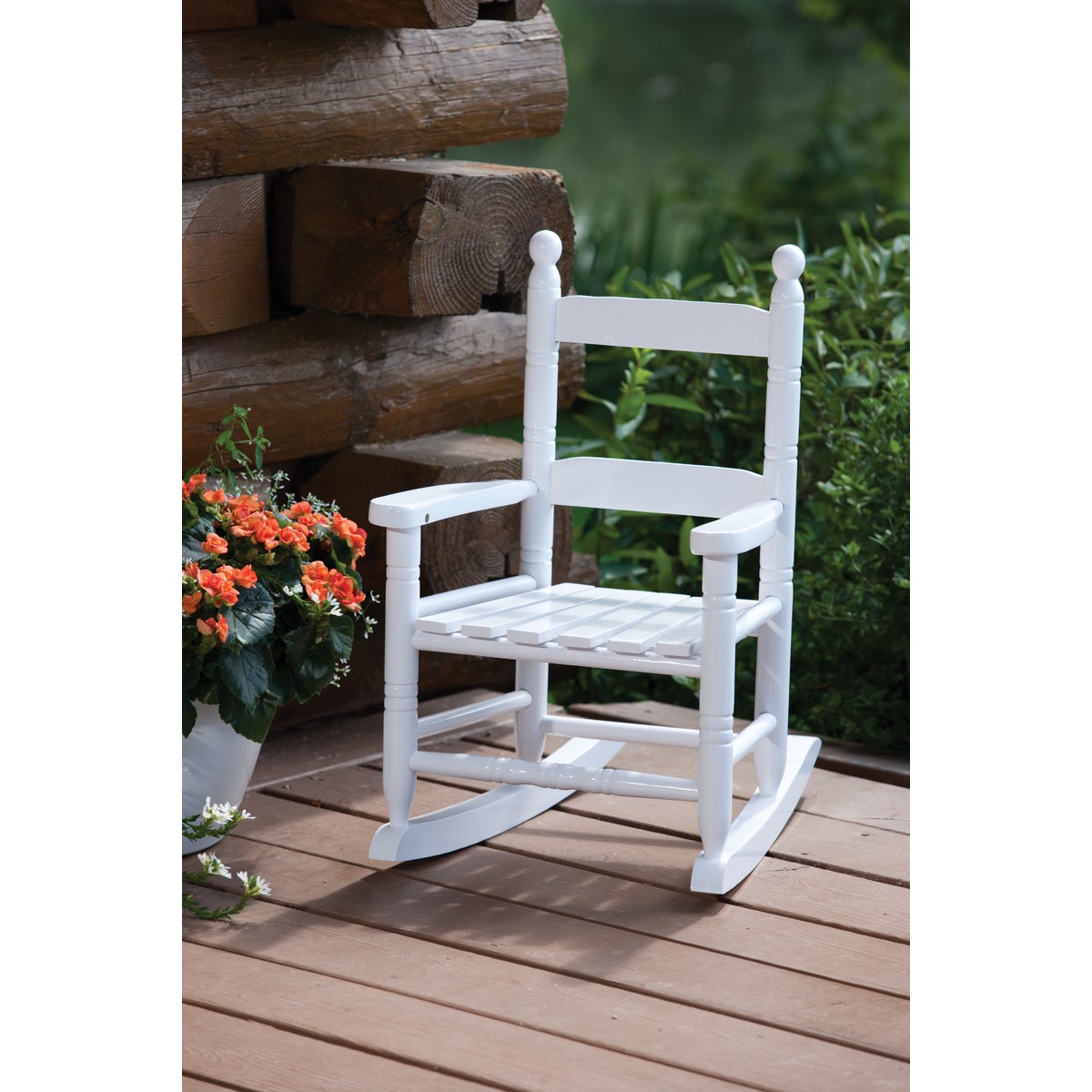 Knollwood White Wood Child Rocking Chair
