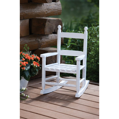 Knollwood White Wood Child Rocking Chair