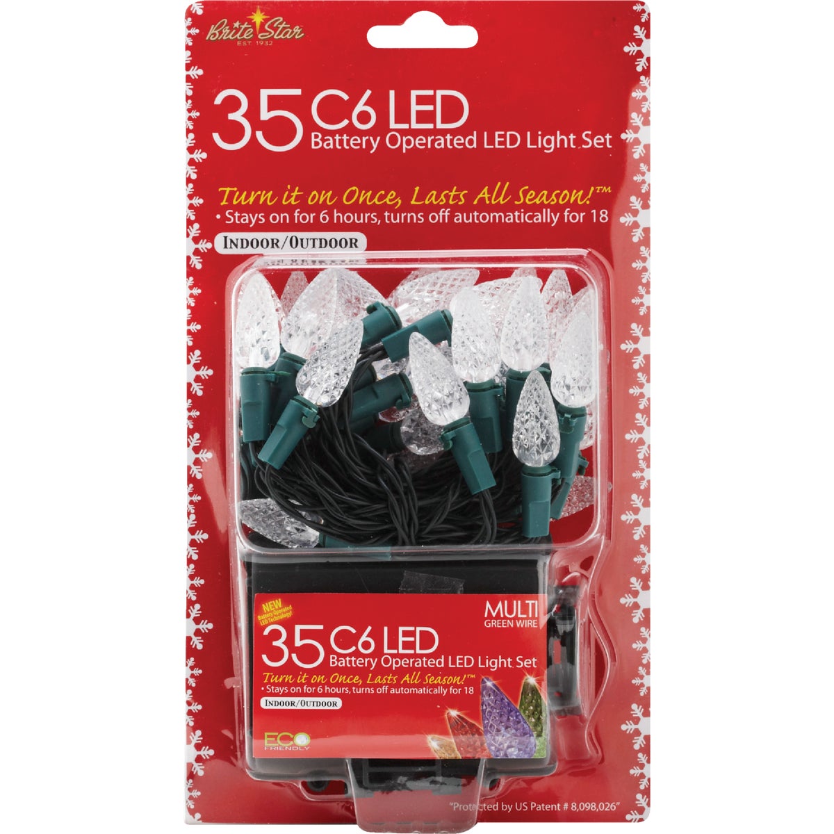 Danson Decor Multi 35-Bulb C6 LED Battery Operated Light Set