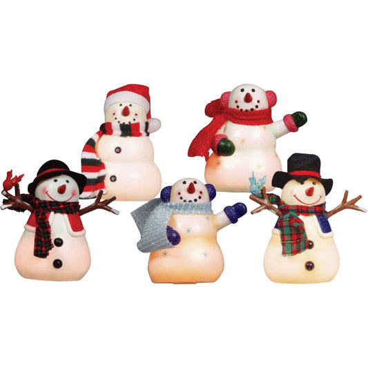 J Hofert 6 In. Incandescent Snowman Pathway Marker Light Set (5 per set)