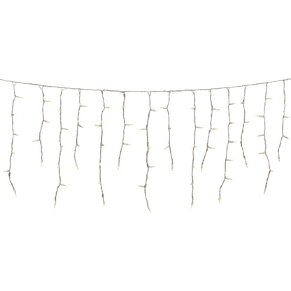 J Hofert Clear 150-Bulb Heavy-Duty Mini Incandescent Icicle Light Set with White Wire