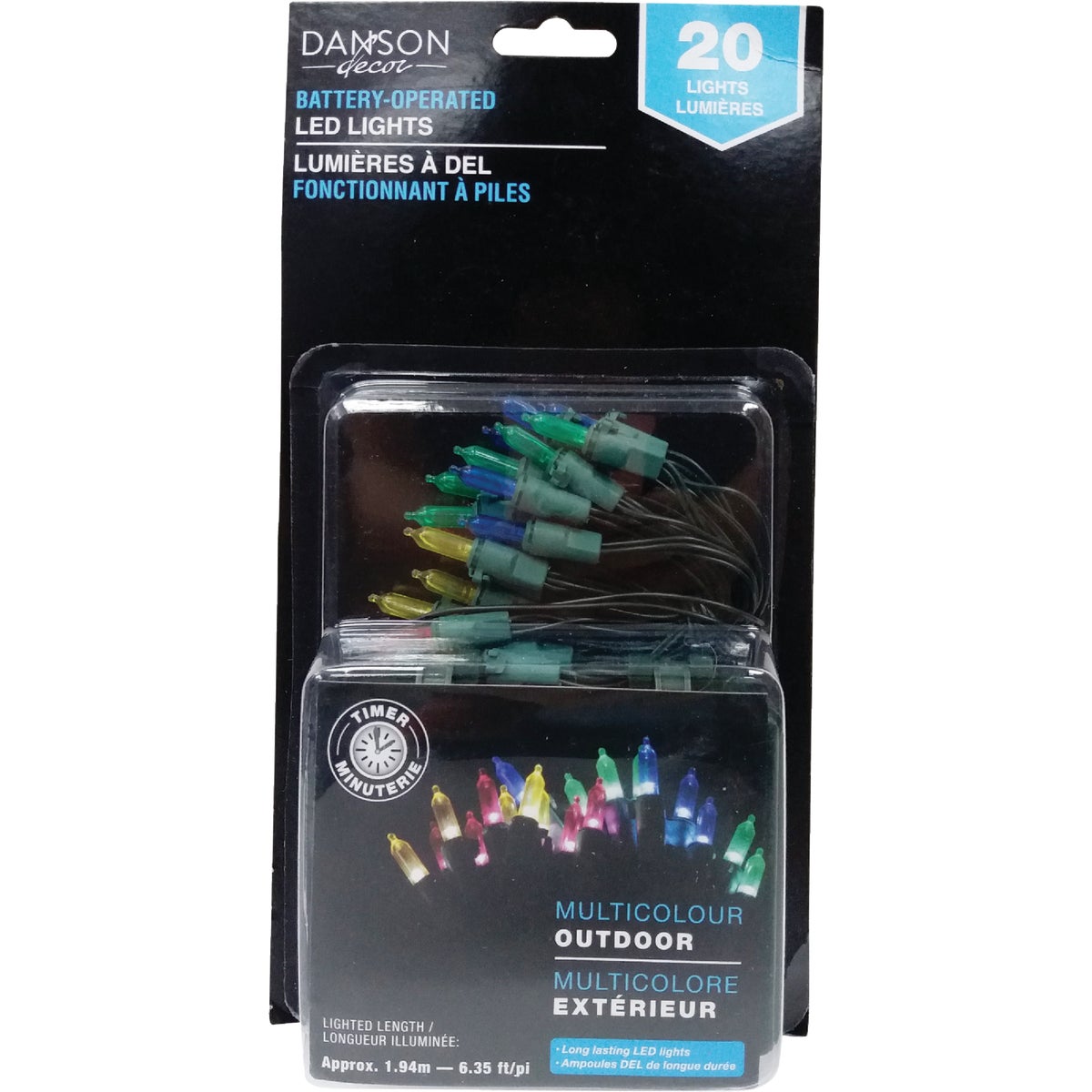 Danson Decor Multi 20-Bulb Mini LED Battery Operated Light Set