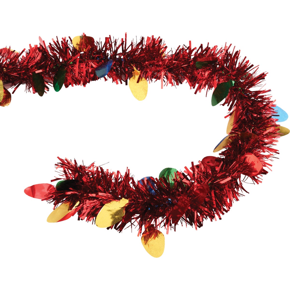 F C Young 8 Ft. Die-Cut Jumbo Colored Garland Assortment with Bulbs