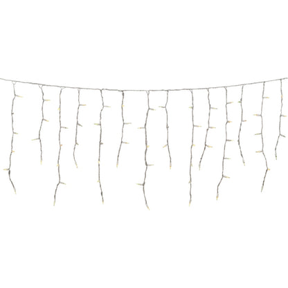 J Hofert Clear 100-Bulb Mini Incandescent Icicle Light Set with White Wire