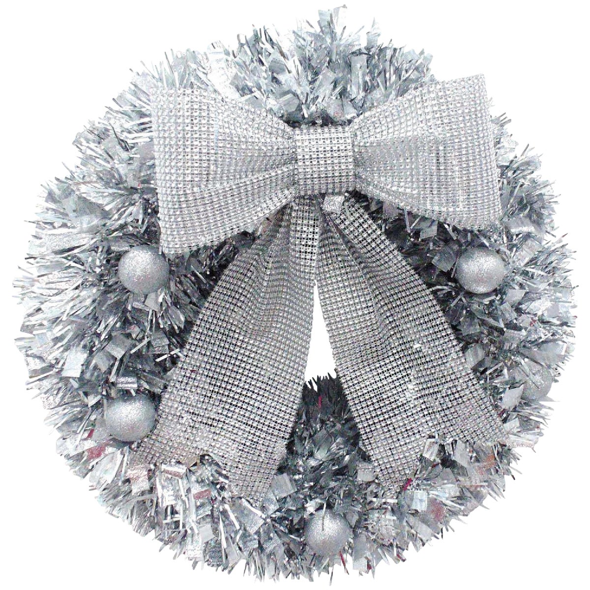 Youngcraft 18 In. Silver Tinsel Wreath