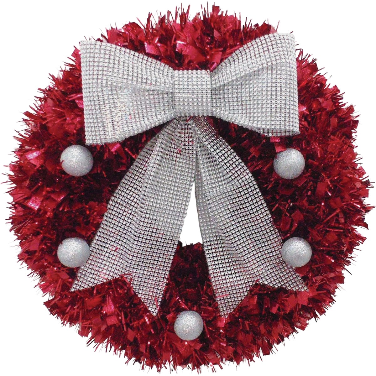 Youngcraft 18 In. Red Tinsel Wreath