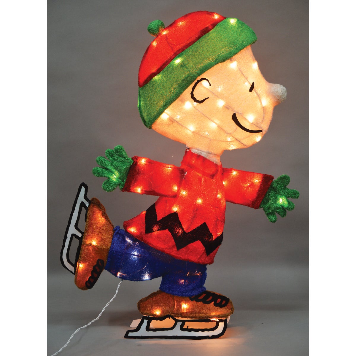 Product Works Peanuts 32 In. Incandescent Skating Charlie Brown Holiday Figure