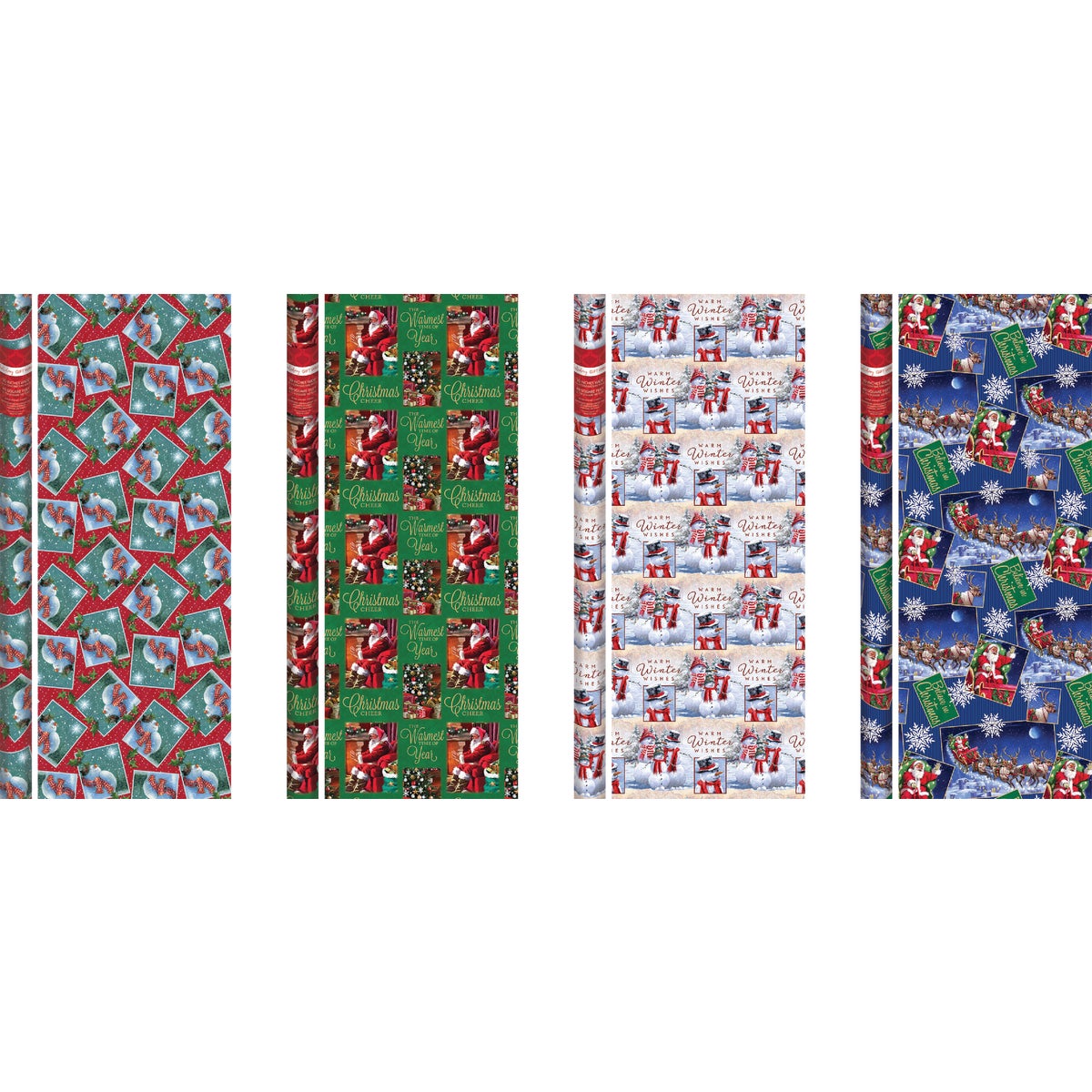 Paper Images Traditional 30 In. Christmas Gift Wrapping Paper