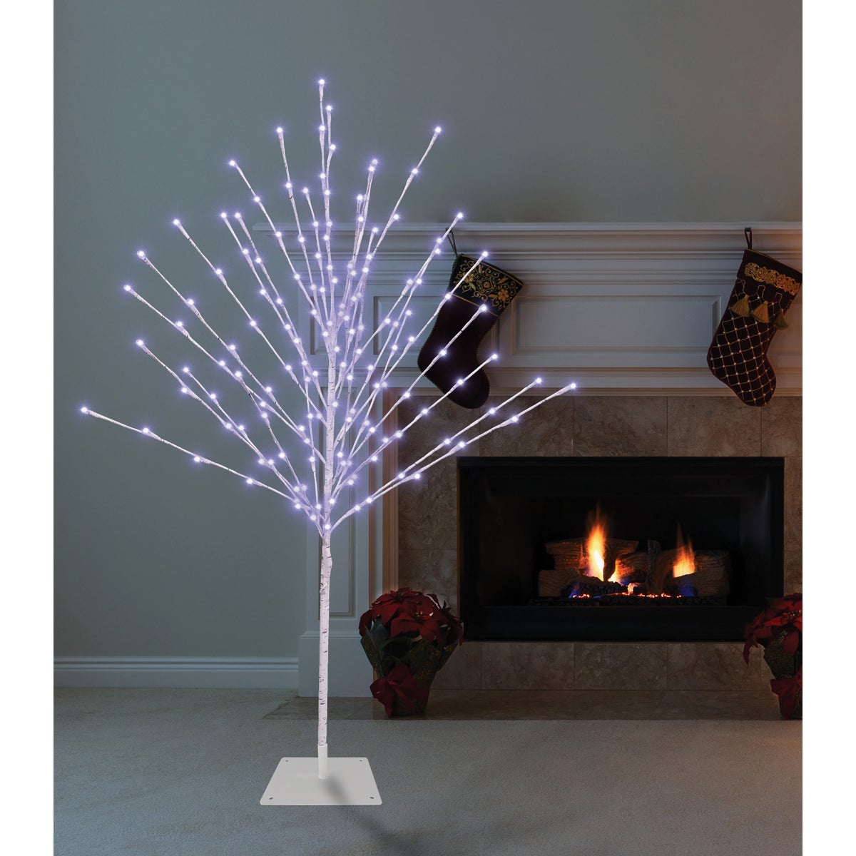 Alpine 5 Ft. White Twig LED Prelit Specialty Christmas Tree