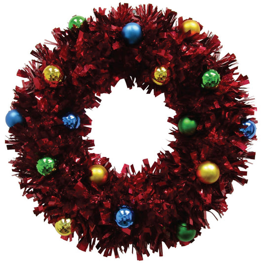 Youngcraft 17 In. Holographic Red Tinsel Wreath