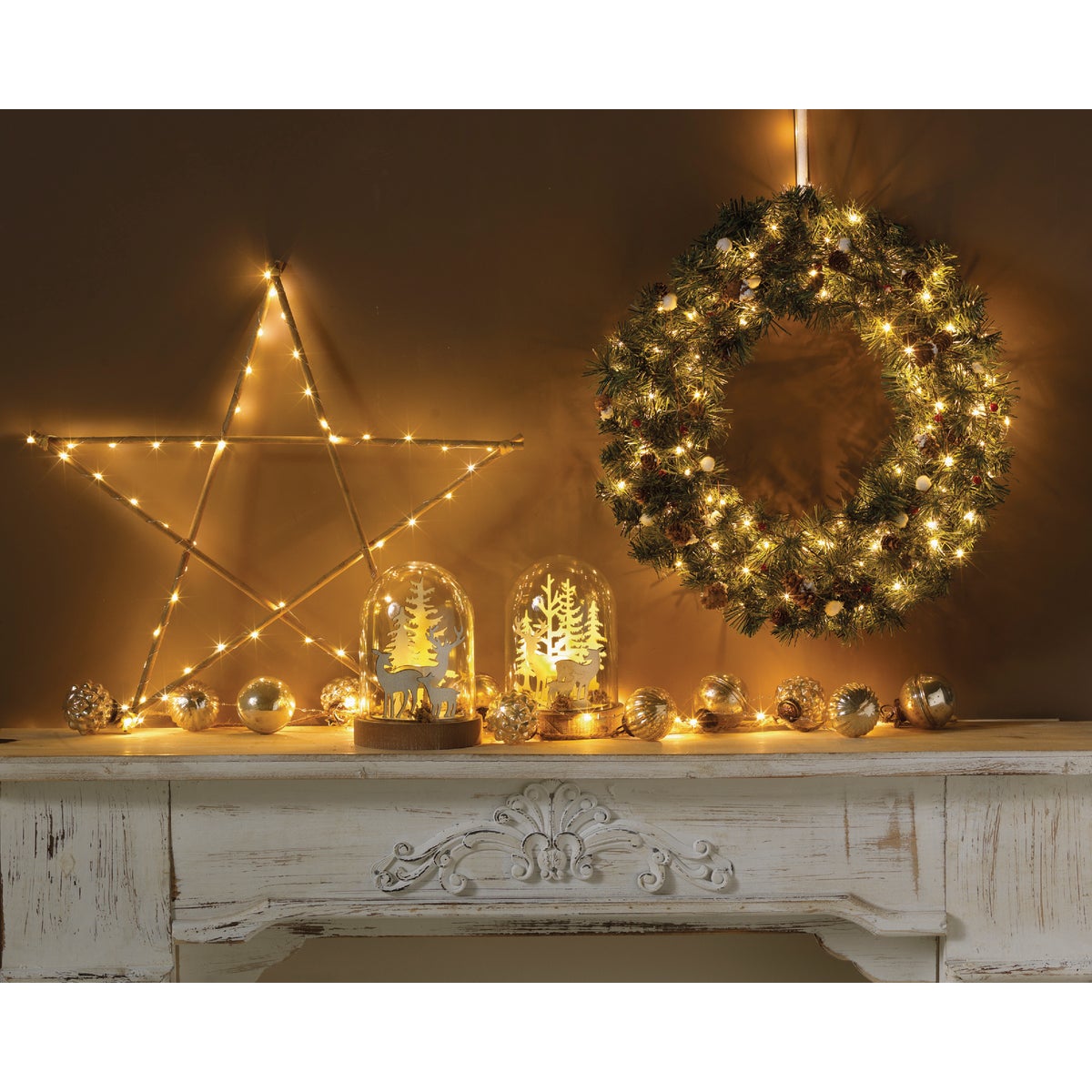 Everlands Imperial 19 In. Soft Needle Pine Artificial Wreath