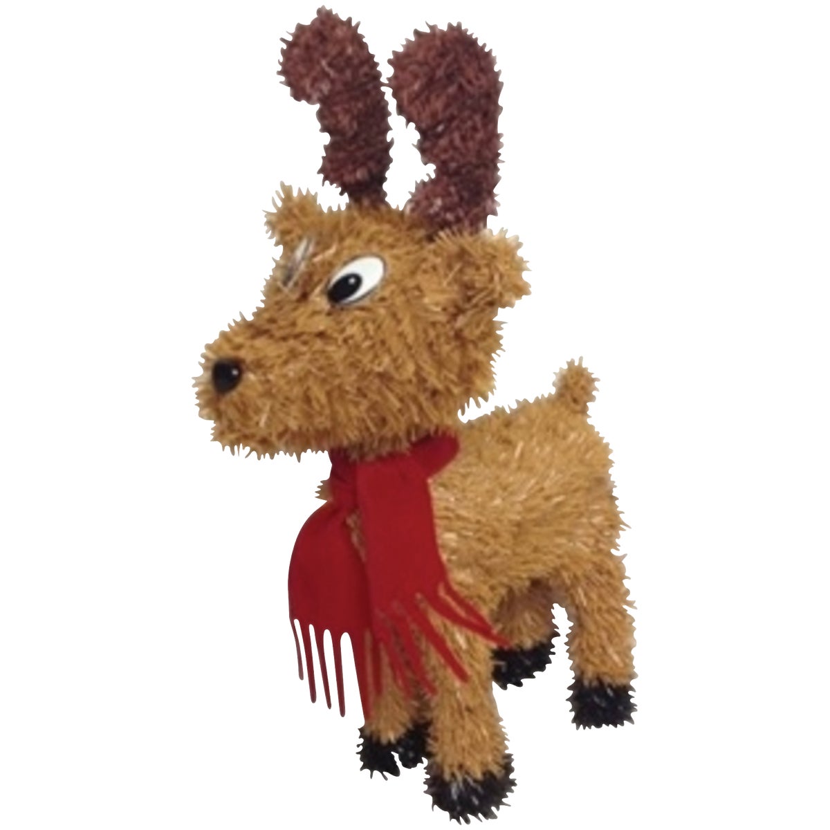 Youngcraft 14 In. Tinsel 3-Dimensional Reindeer with Red Scarf