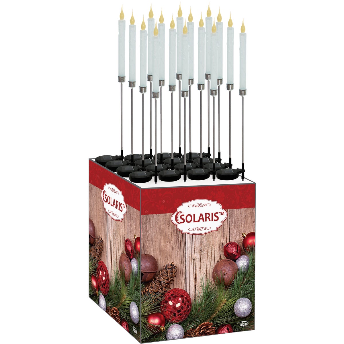 Alpine 40 In. LED Solar White Candle Holiday Garden Stake