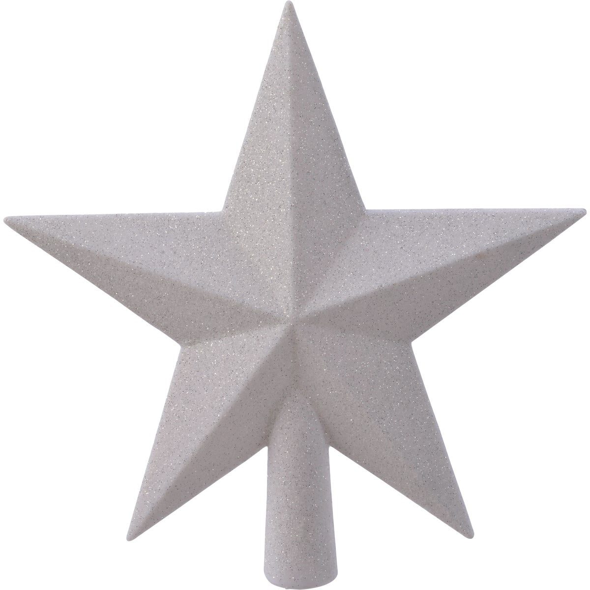 Decoris Winter White 7.5 In. Shatterproof Star Christmas Tree Topper