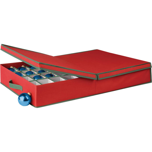 Honey Can Do 17-1/2 In. W x 5 In. H x 30 In. L Nylon-Polyester Ornament Storage Container