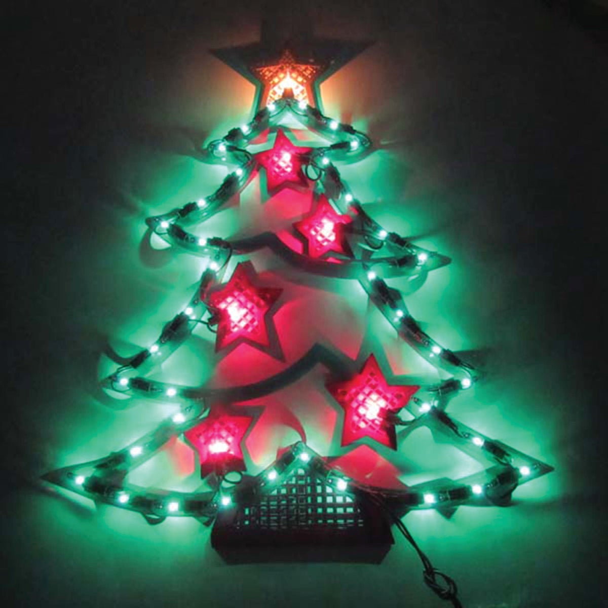 J Hofert 18 In. Pre-Lit Christmas Tree Plaque with 43 Lights