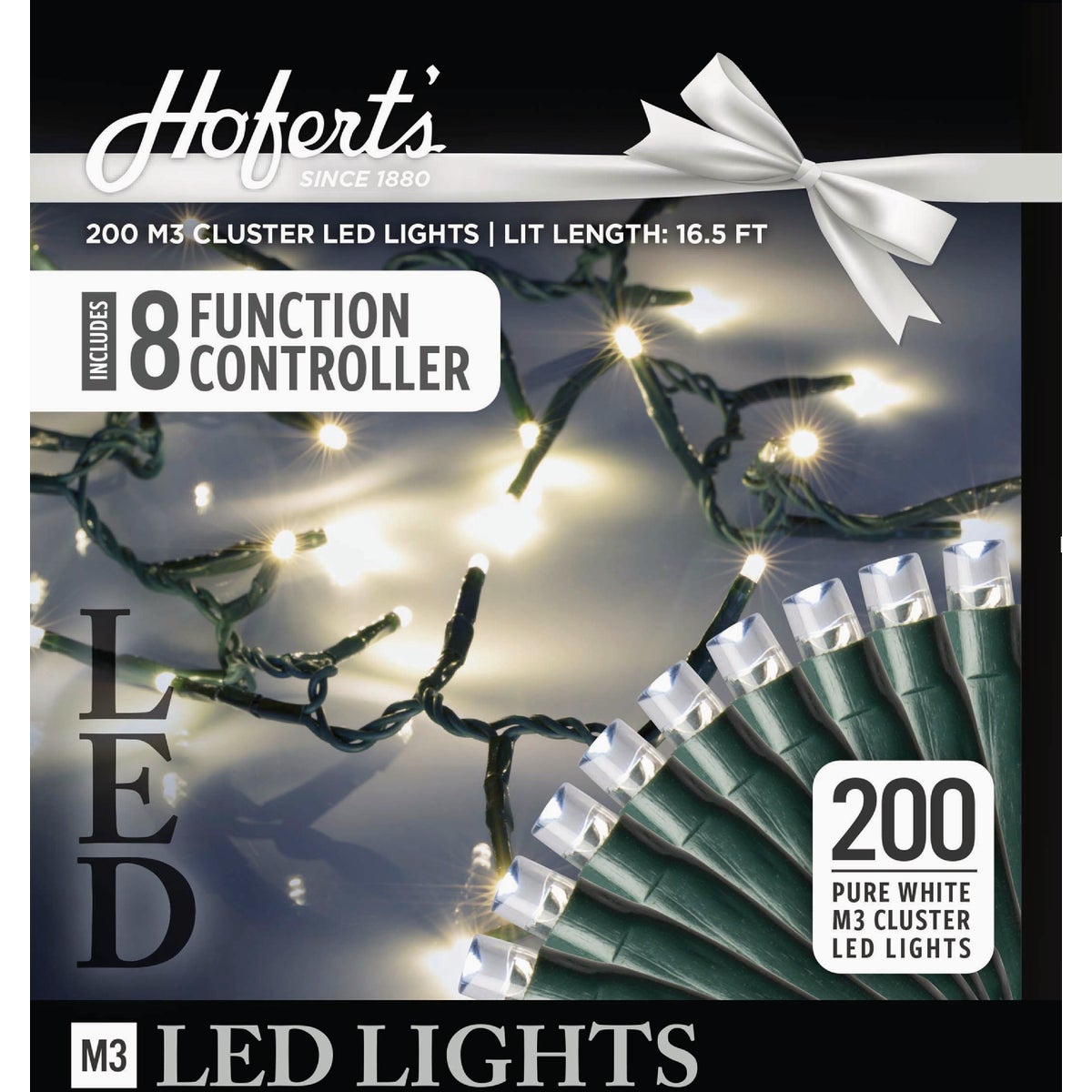 J Hofert Warm White 200-Bulb M3 LED Cluster String Light Set