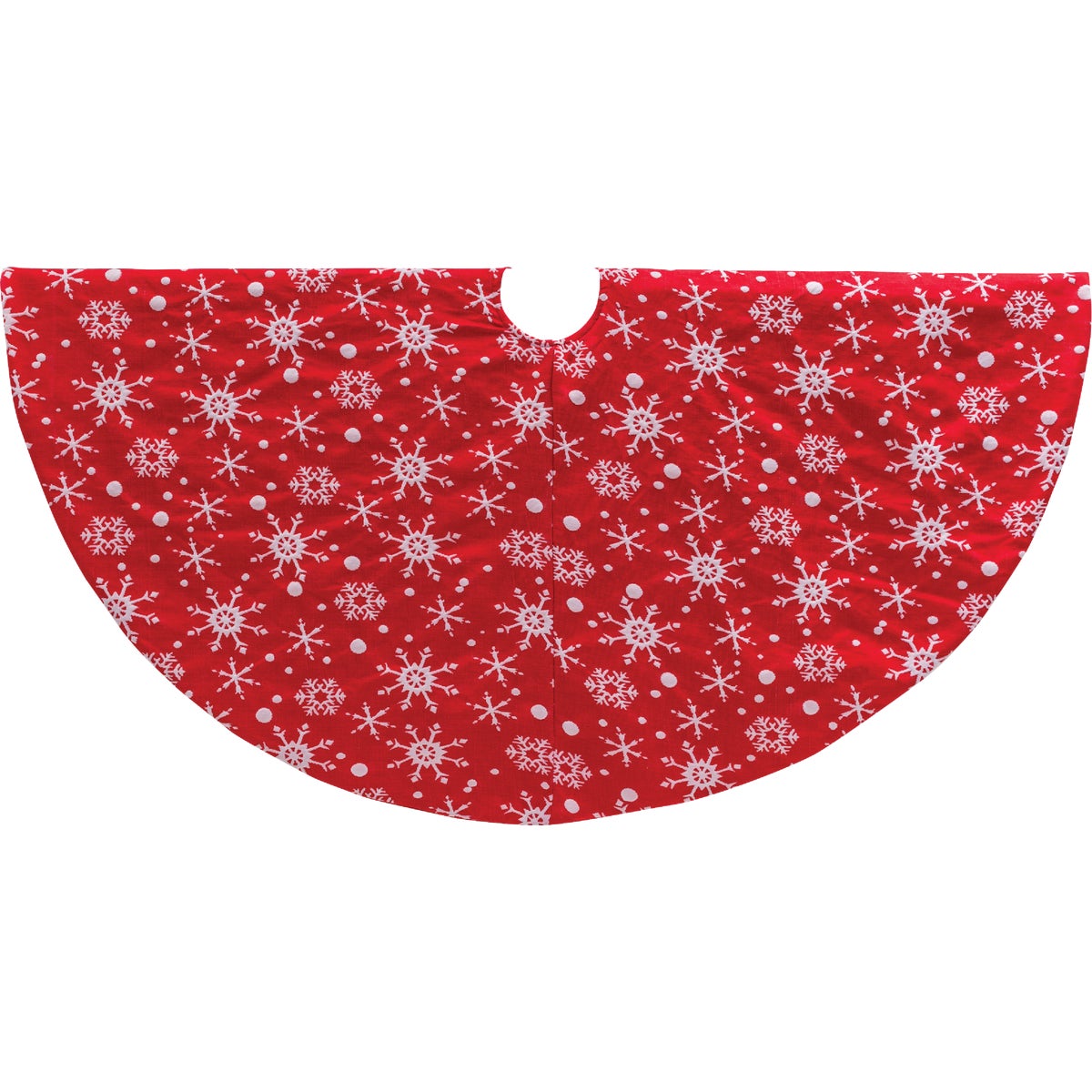 Mission Gallery 48 In. Red Polyester Snowflake Christmas Tree Skirt