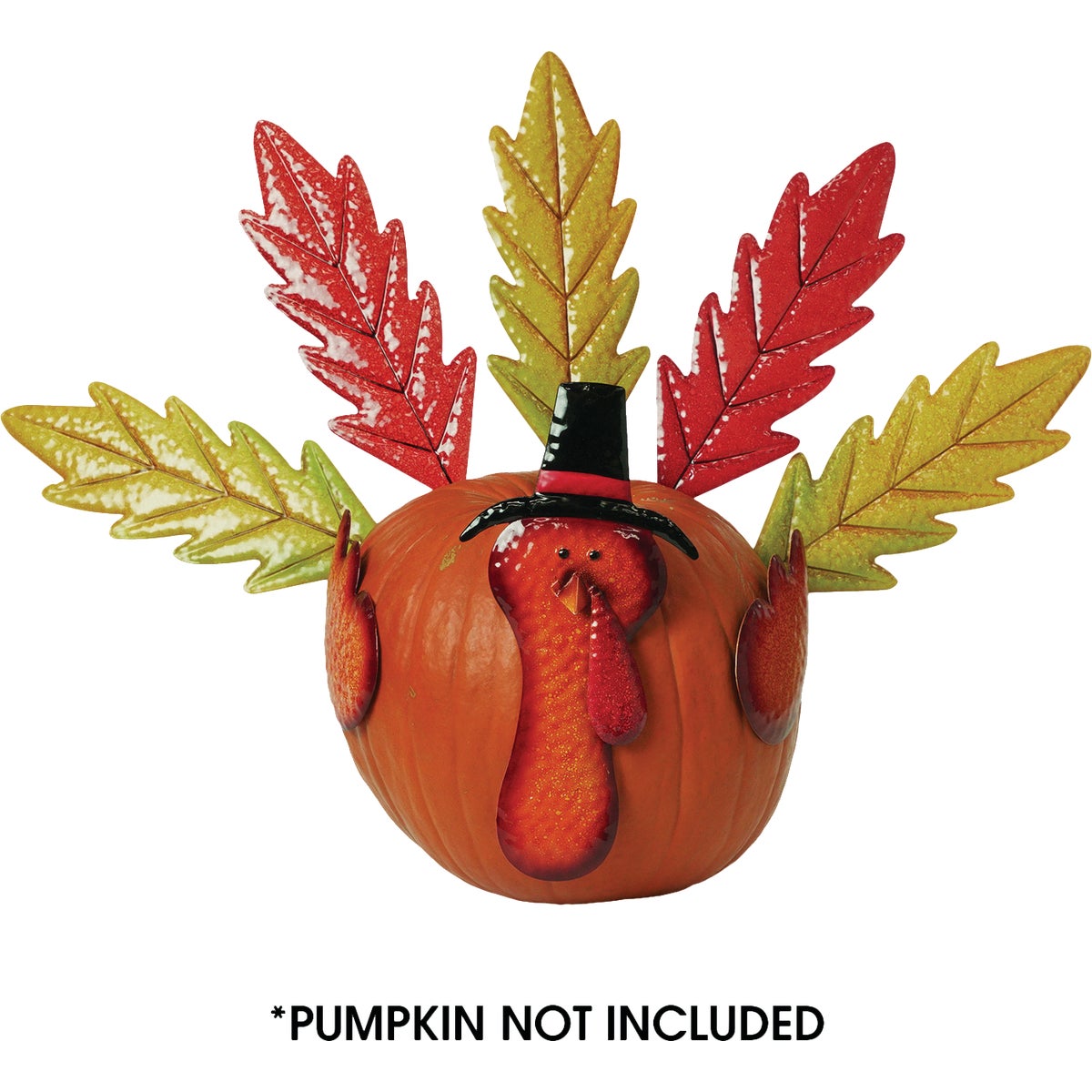 Alpine Metal Leaf Turkey Pumpkin Decoration Kit