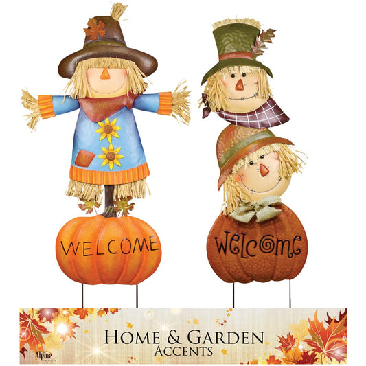 Alpine Harvest Scarecrow Welcome Garden Stake