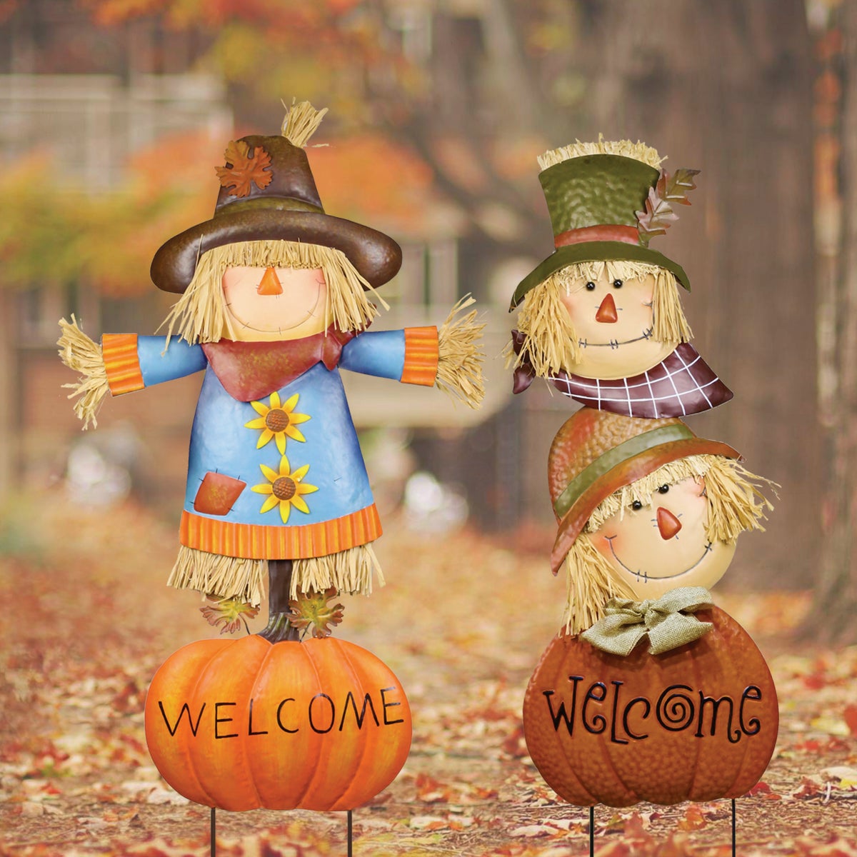 Alpine Harvest Scarecrow Welcome Garden Stake