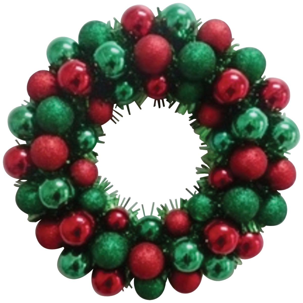 Youngcraft 16 In. Red & Green Shatterproof Ornament Wreath