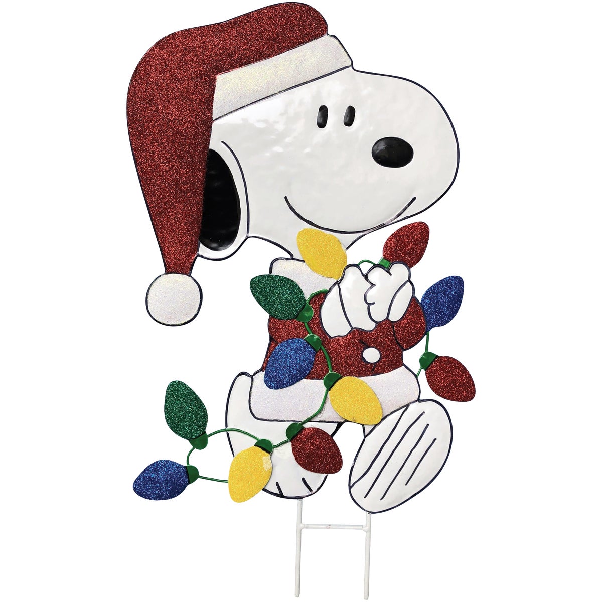 Peanuts 18 In. Metal Santa Snoopy