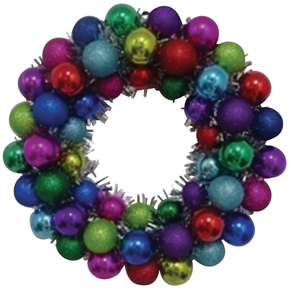 Youngcraft 16 In. Traditional Multi Bright Shatterproof Ornament Wreath