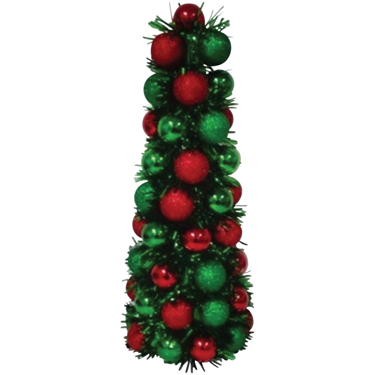 Youngcraft 17 In. Red & Green Shatterproof Cone Specialty Tree