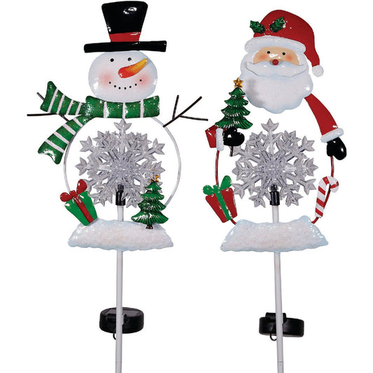 Alpine 36 In. LED Snowman/Santa Solar Stake Light