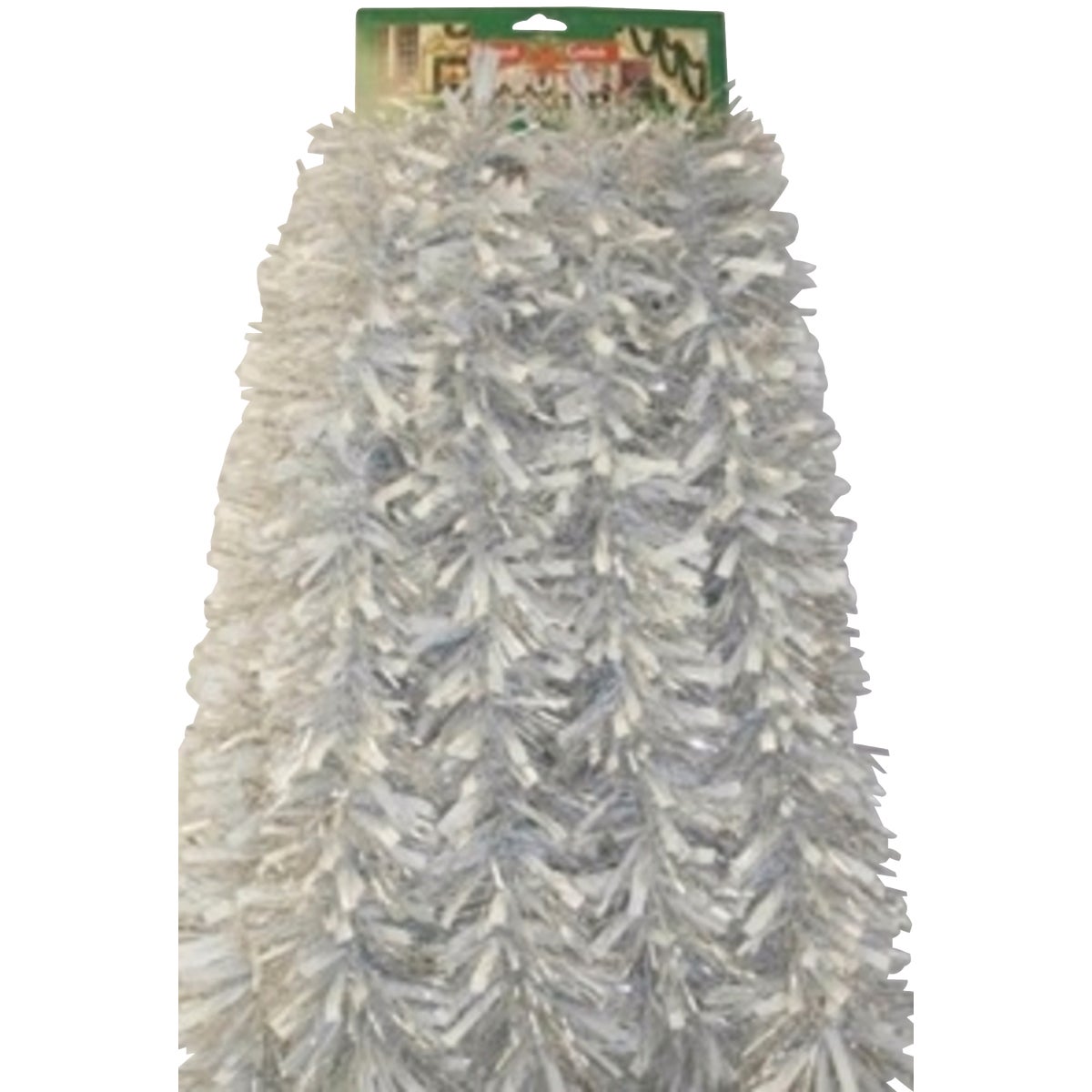 Youngcraft 10 Ft. White, Silver, & Snowstorm Tinsel Garland